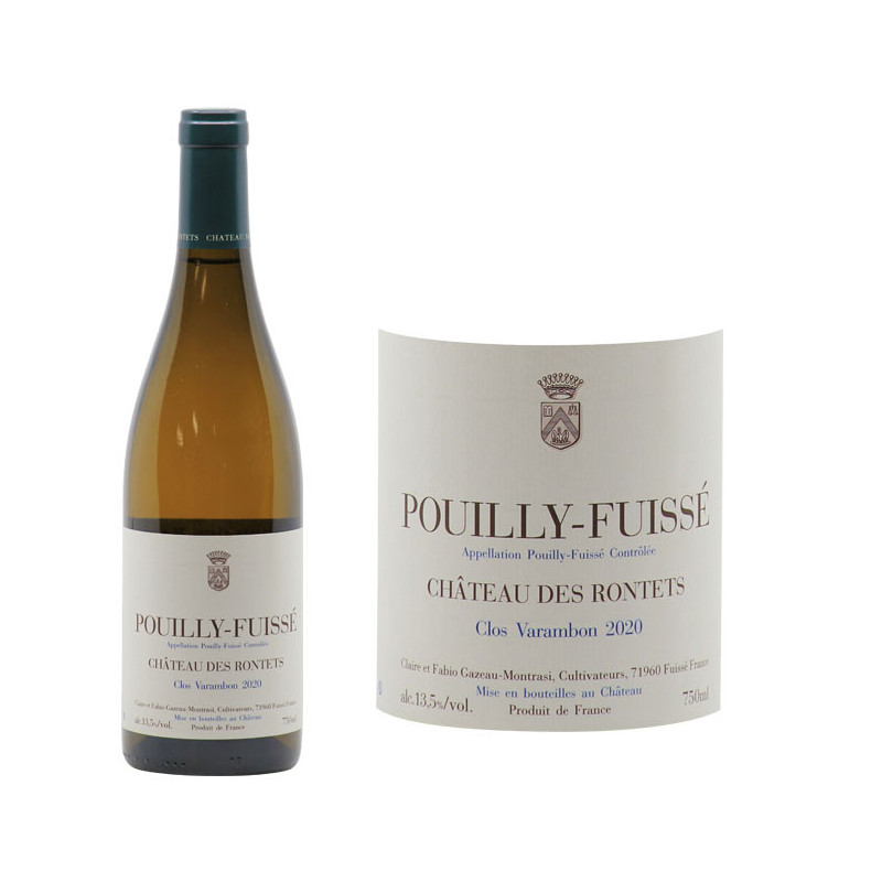 Pouilly Fuissé Clos Varambon Château des Rontets Mâconnais White Wine Grands