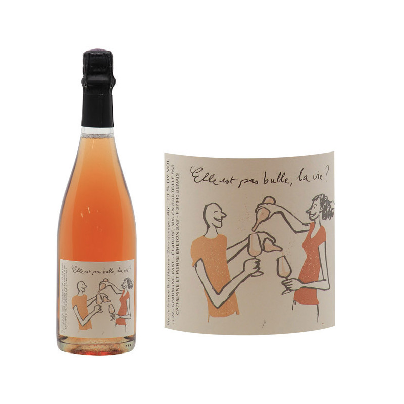 Vin de France Pétillant Naturel Rosé "Elle est pas bulle la vie ?"