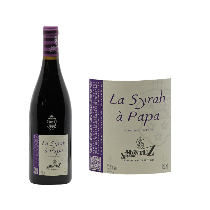 Vin de France Syrah "La Syrah à Papa"